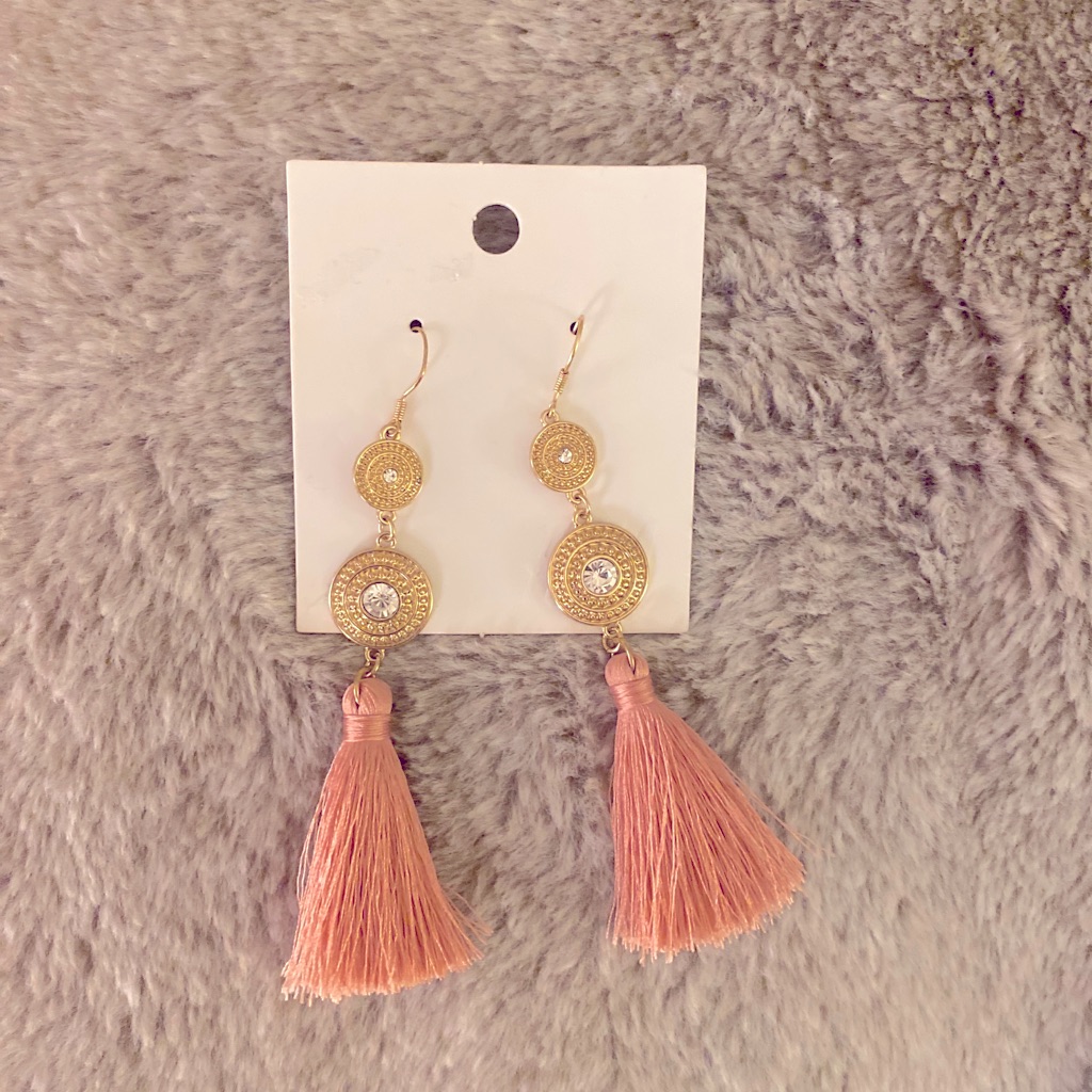 HM Pink Dangling Earrings 5$